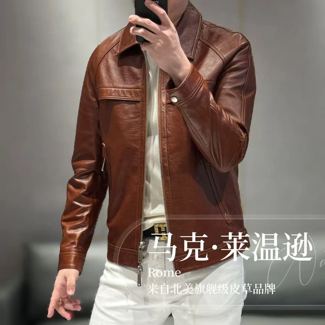 【马克·莱温逊】T*F方向高端旗舰级进口头层羊皮手夹克2002