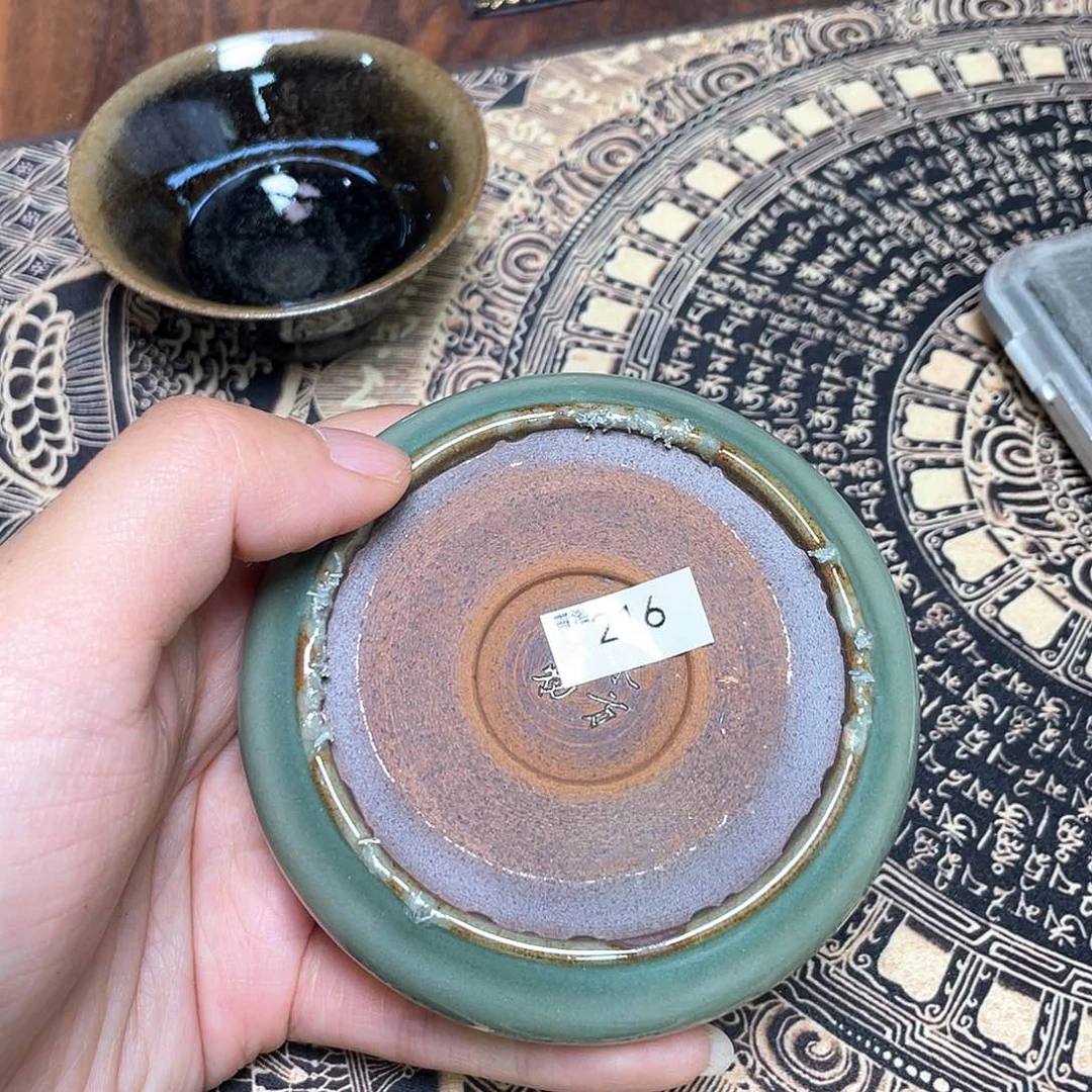 茶盏?****)216柴烧薄胎主人杯微瑕