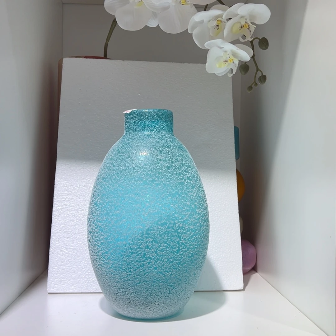 琉璃纯手工制作工艺品高27，内口径6