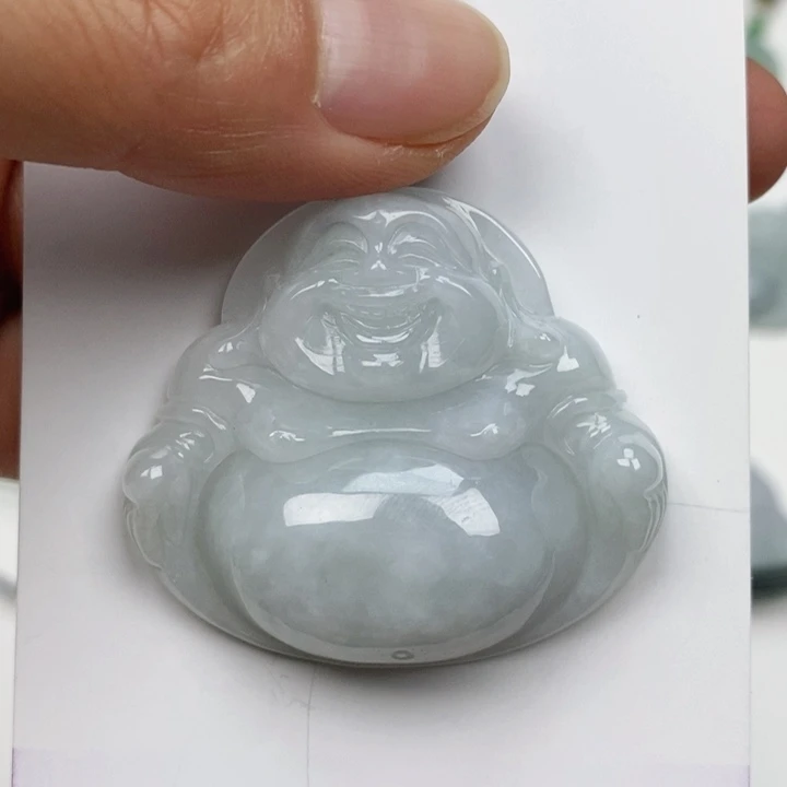 翡翠未镶嵌颈饰佛公