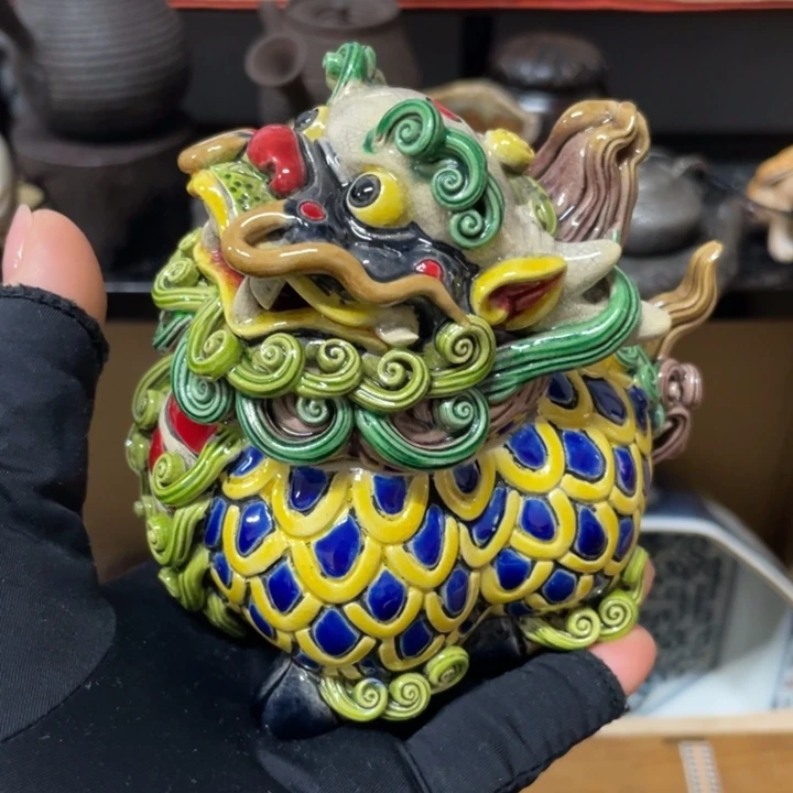 金属瓷中古工艺品摆件