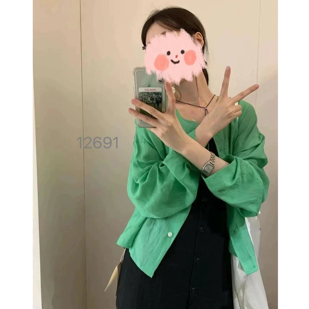 12691  SANFAN  新款净版圆领衬衫