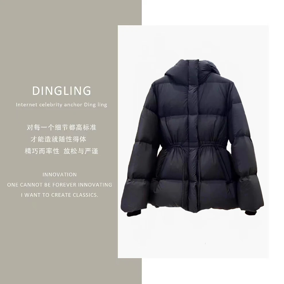 90%白鹅绒 巴黎走秀款，收腰高级欧货冬季新品连帽款