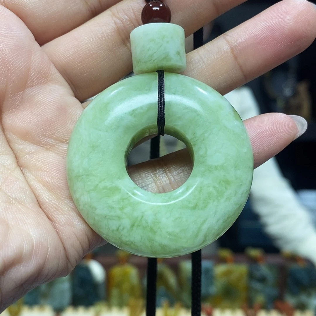 未镶嵌岫玉挂件吊坠项链