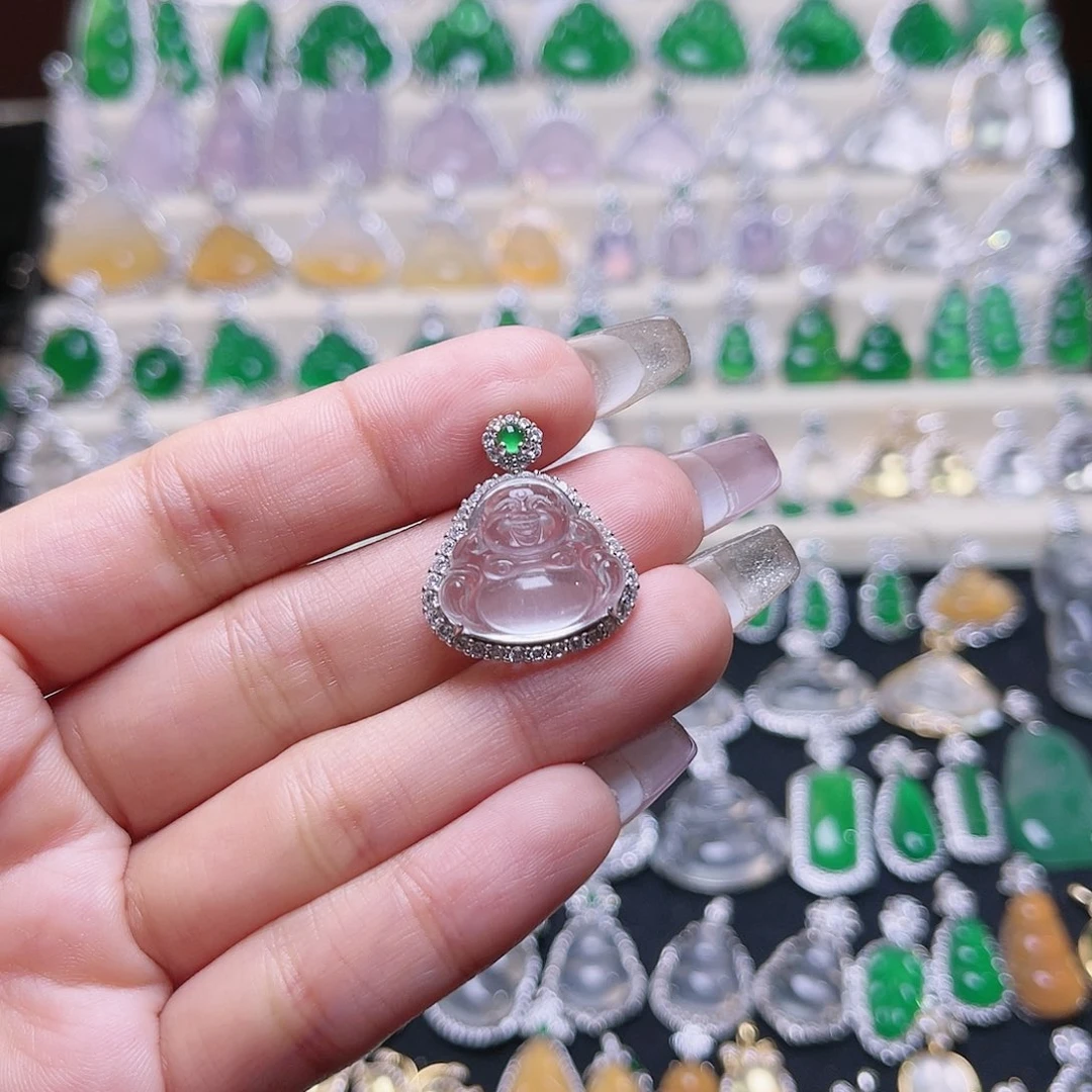 石英质玉颈饰银S925镶嵌