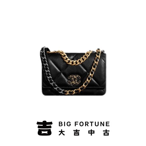 大吉中古/Chanel香奈儿19 woc磁吸扣斜挎包