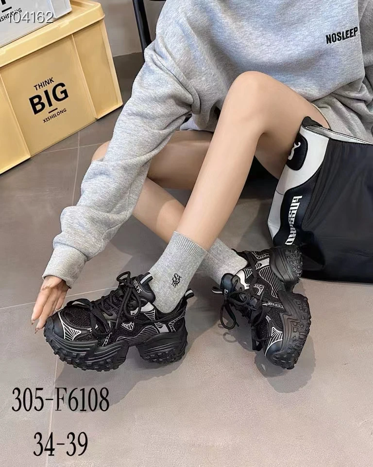 曼莎露迪厚底复古老爹鞋女榴莲底轻便松糕鞋透气运动鞋潮