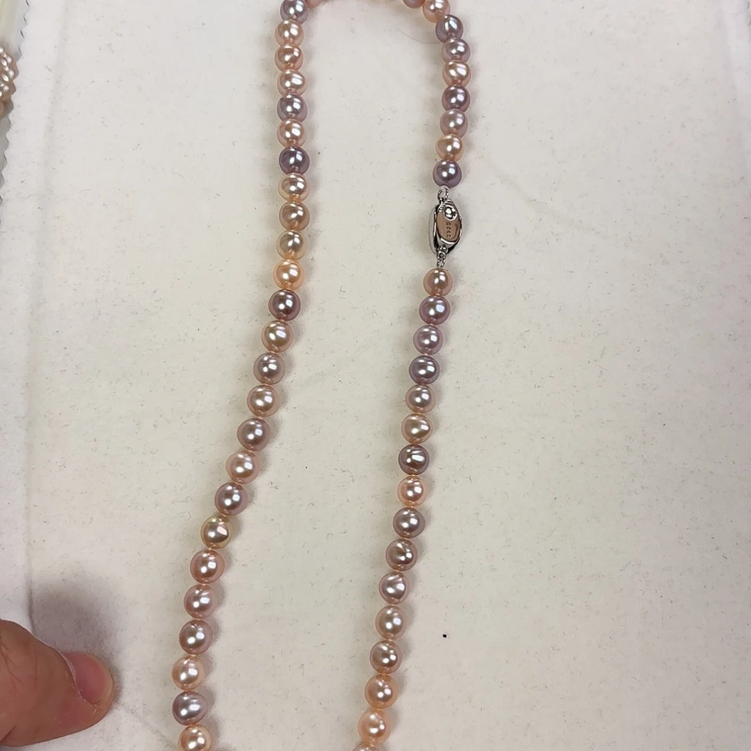 颈饰银S925镶嵌淡水珍珠