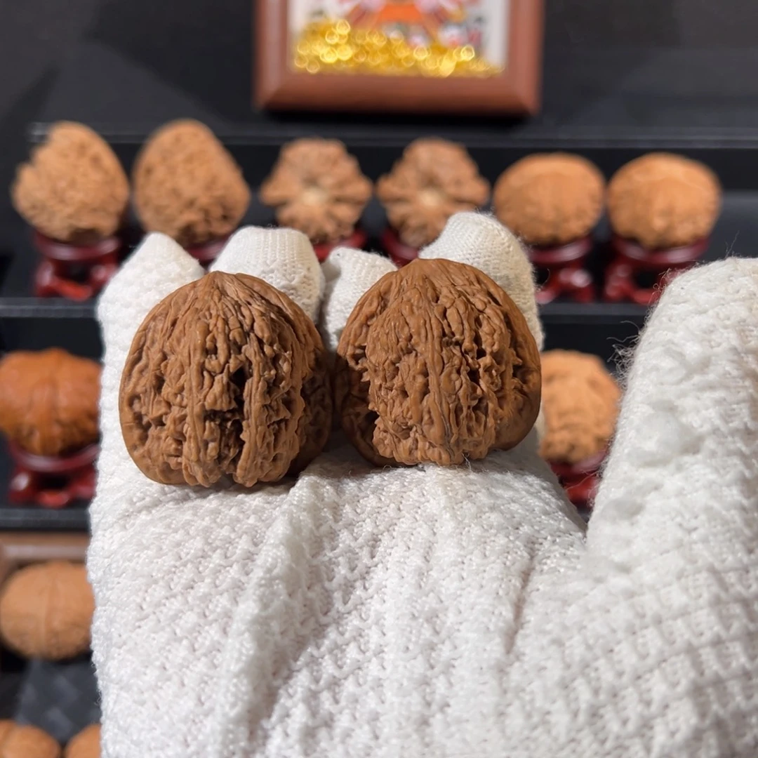 把件文玩核桃三角蜜纹37+