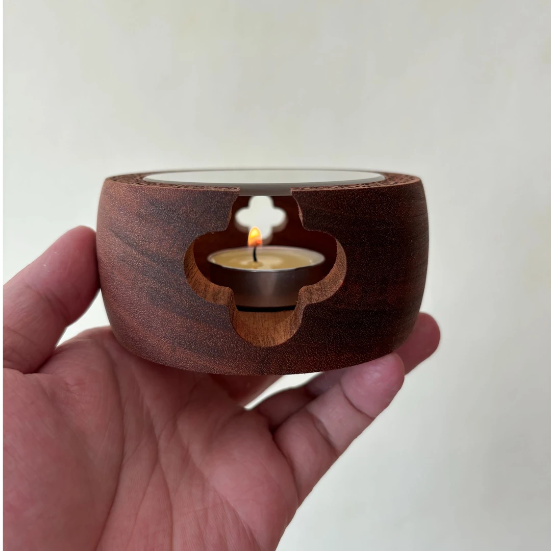 送50个蜡烛禾墨憙言干泡陶瓷温茶器B款明火温茶温酒炉保温温茶炉