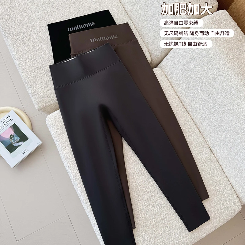 【羊羔绒椰椰裤】保暖鲨鱼裤高腰高弹力加大码显瘦冬季加绒打底裤女