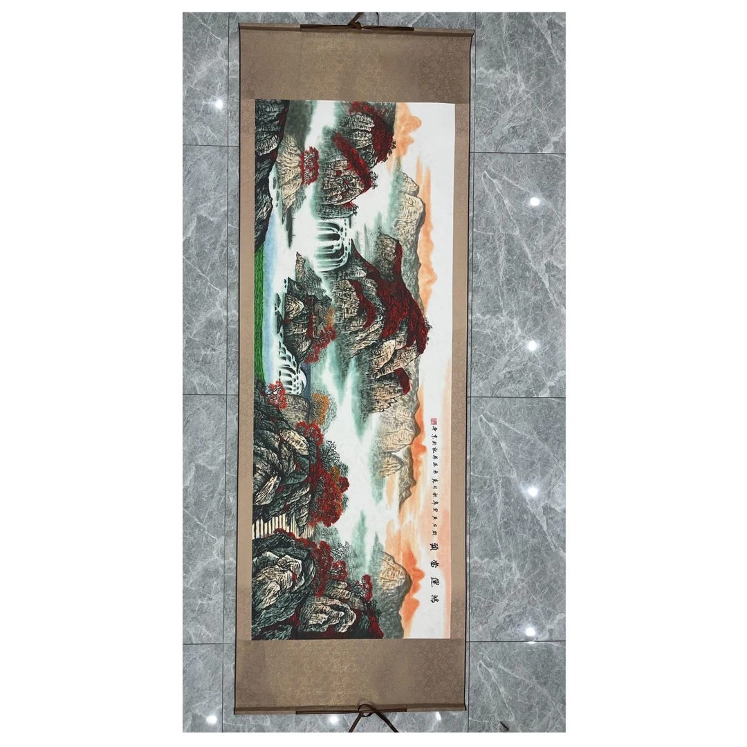 D04精装220*75 横幅 《鸿运当头》居家软装卷轴画