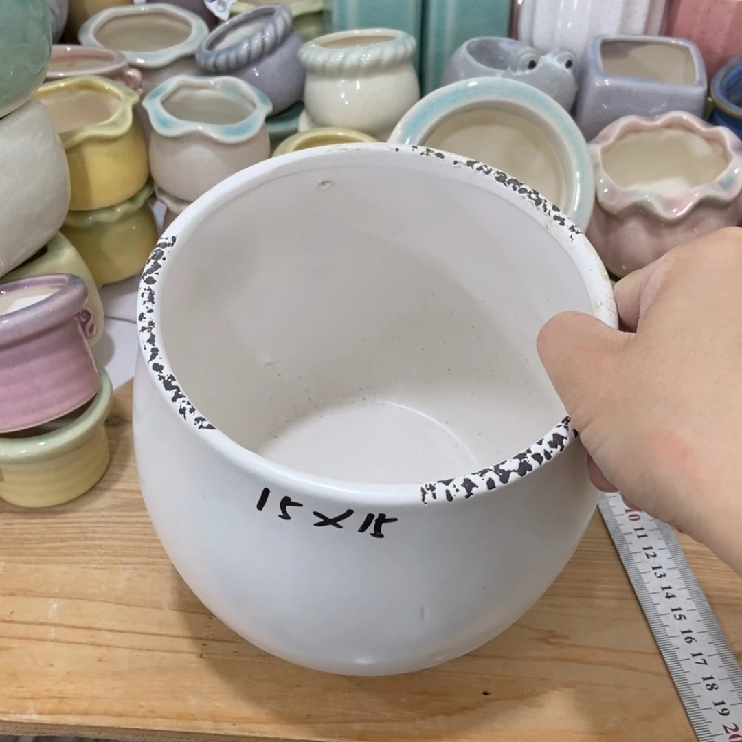 红陶高温陶瓷花盆