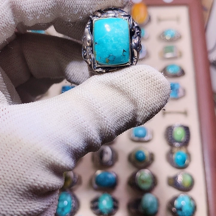 绿松石银S925镶嵌颈饰