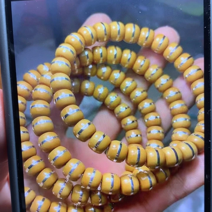 毒***馍手串橄榄核核银一条