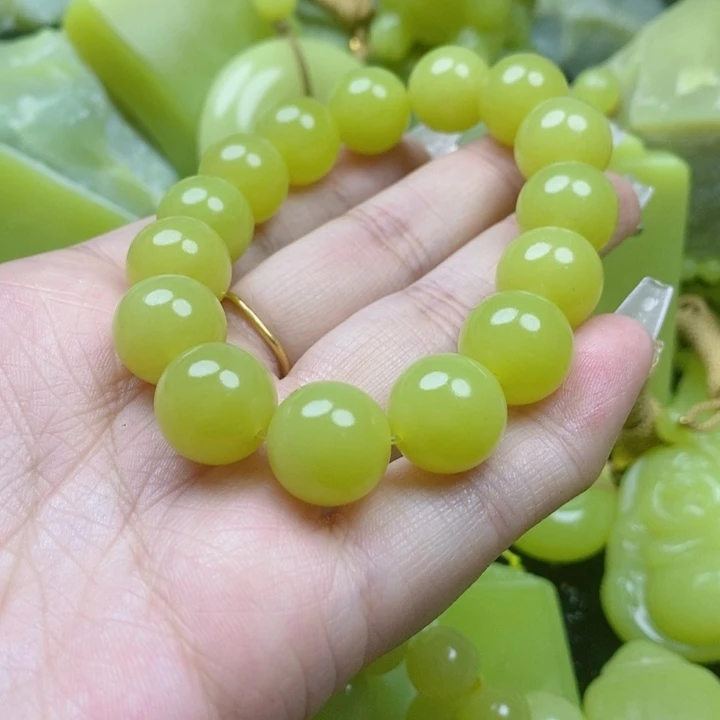 玉***桐布新疆黄玉手串卡14