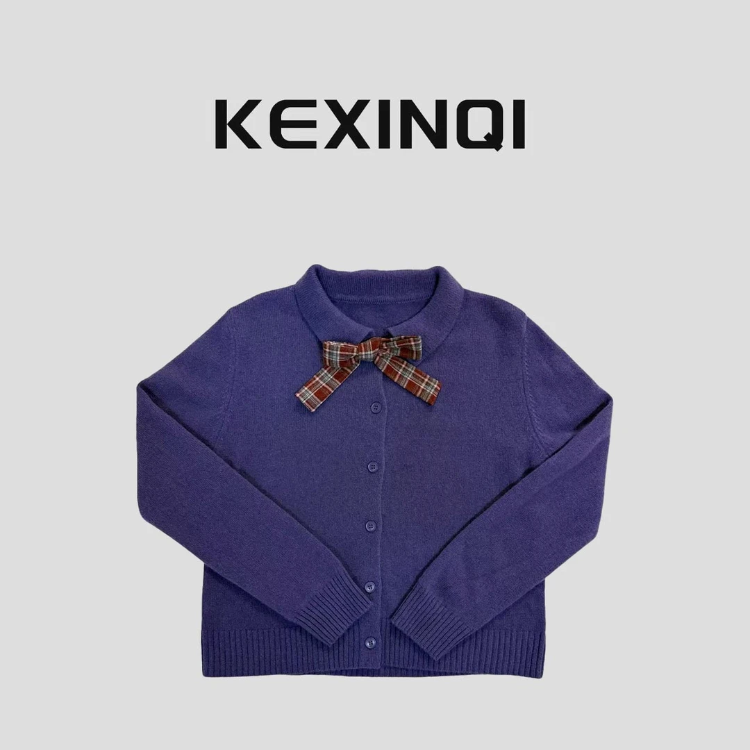 KEXIN 蝴蝶结针织 2025秋冬新款百搭休闲显瘦洋气上衣-25ZZ218