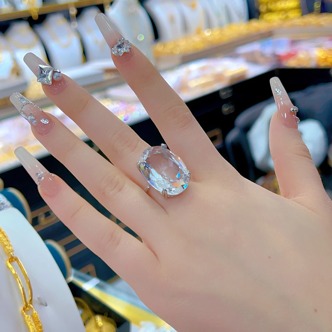 钛钢戒指 伊帕尔阿依新款时尚百搭气质个钛钢戒指欧美