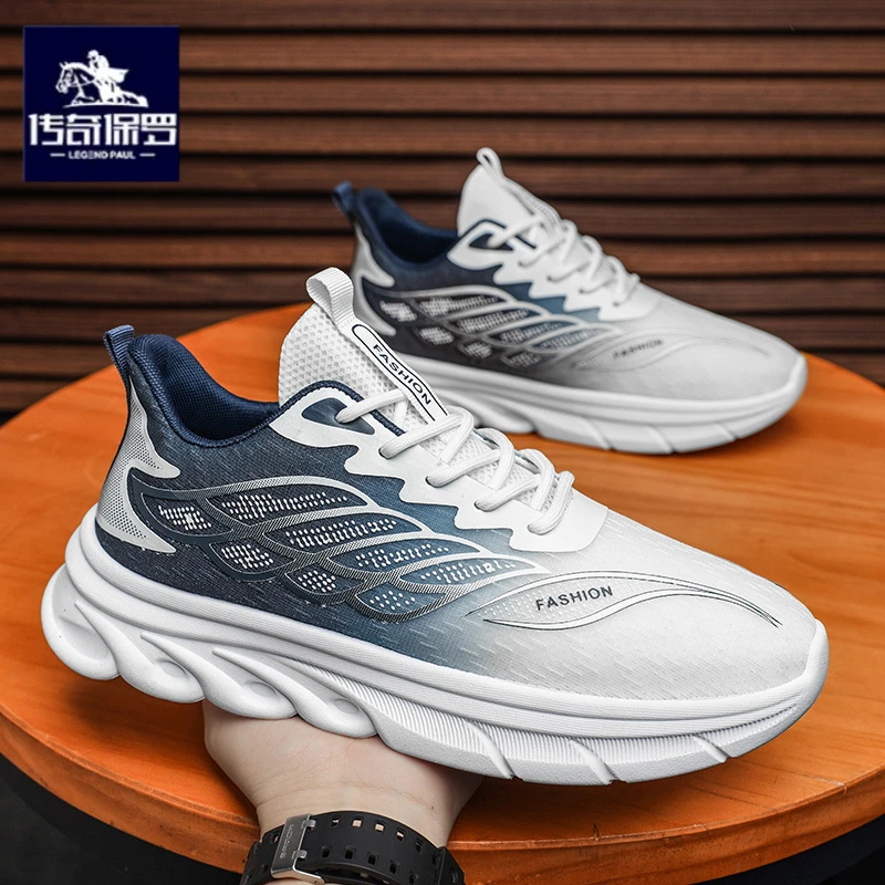 传奇保罗正版男鞋2025新款冬季防滑防臭轻便休闲跑步运动潮鞋秋季