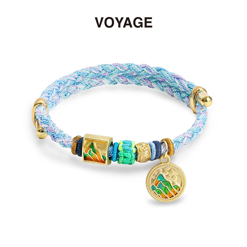 铜合金手链 编织手绳情侣串珠手链高颜值学生手工小众彩色五彩