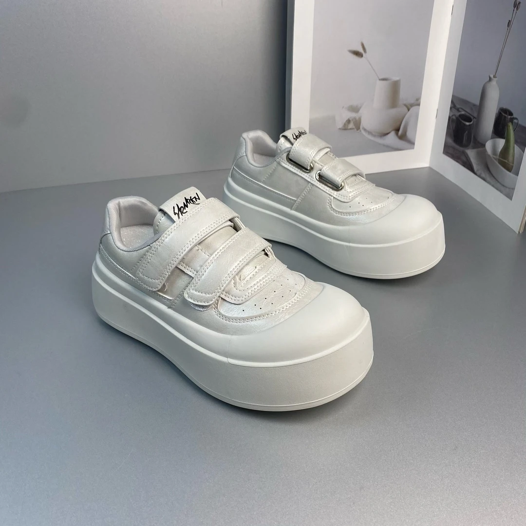 春季新款时尚休闲小白鞋双粘扣单里女298-K502