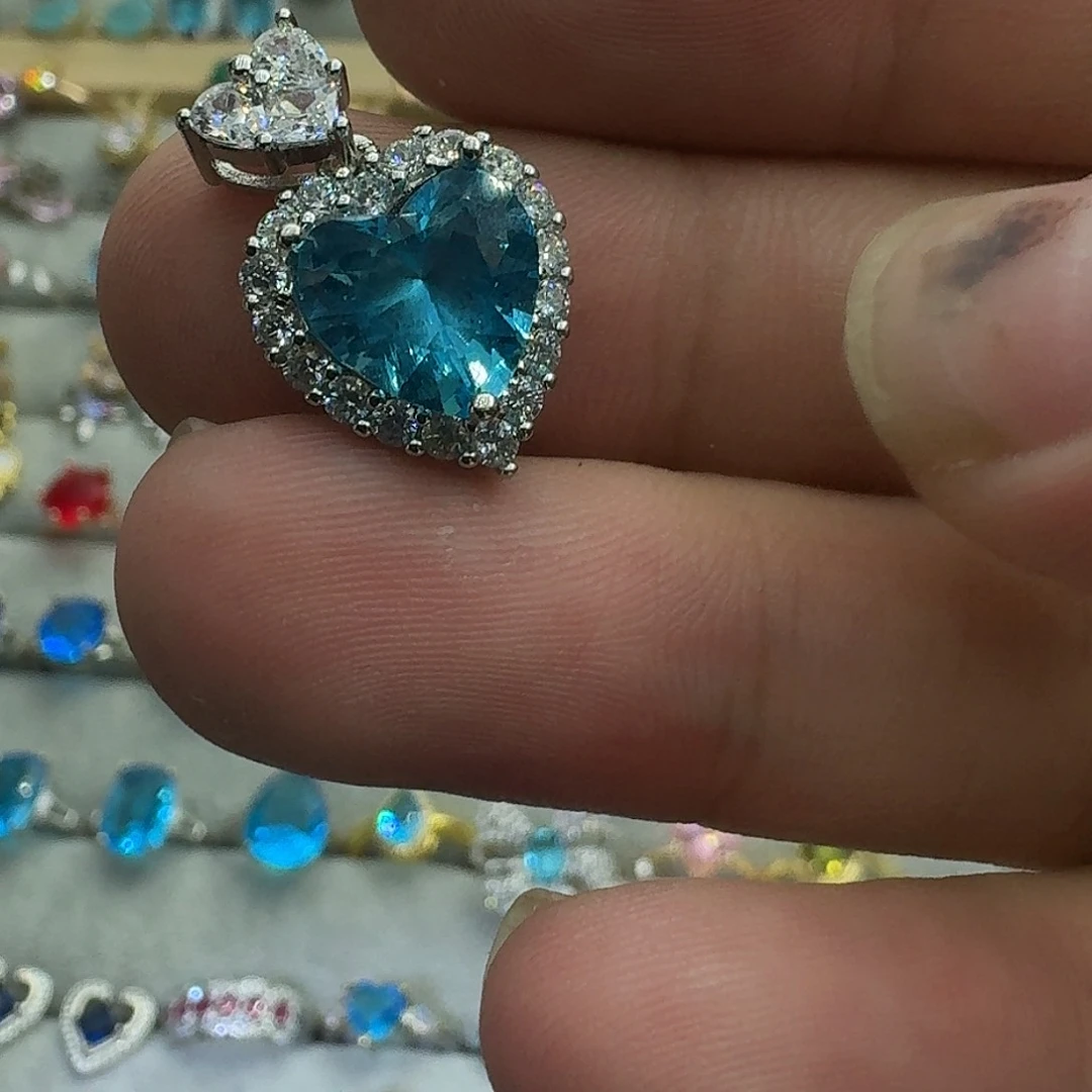 托帕石戒指银S925镶嵌