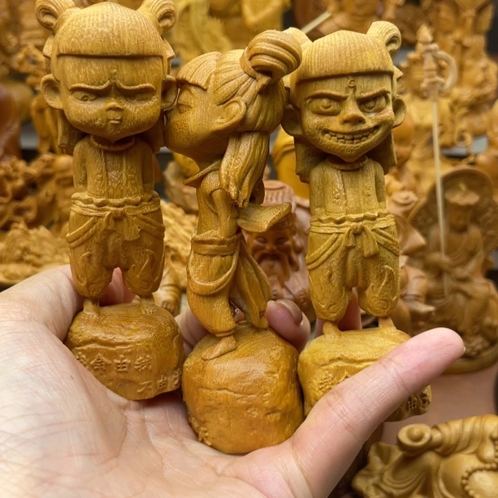 黄金檀10厘米哪吒三太子