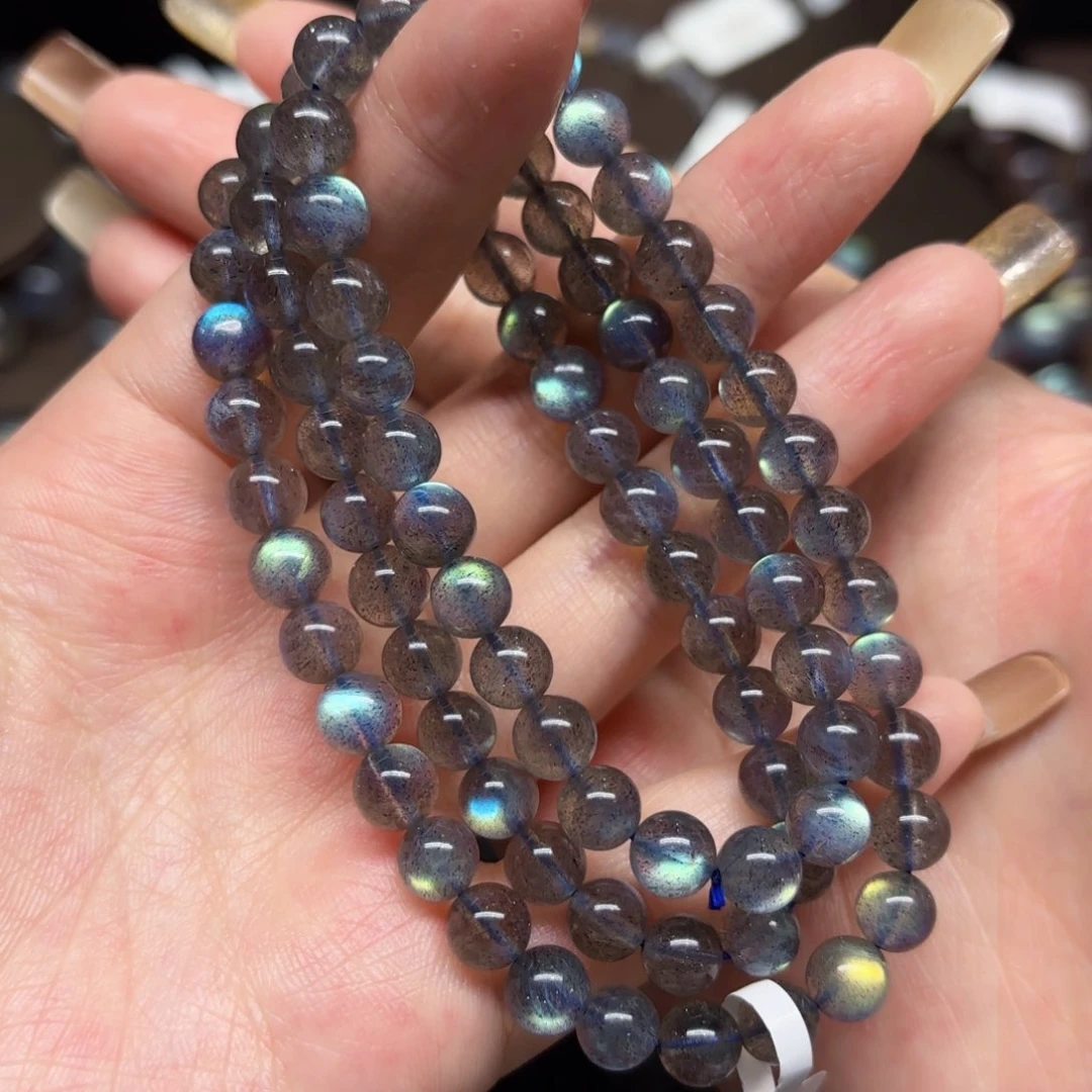 未镶嵌手链长石6.7mm左右