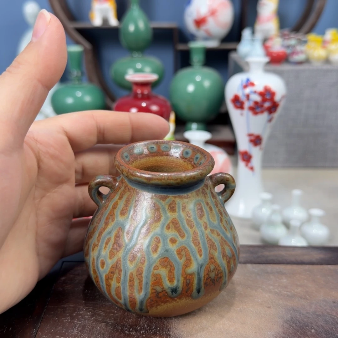 陶瓷手工小花器摆件