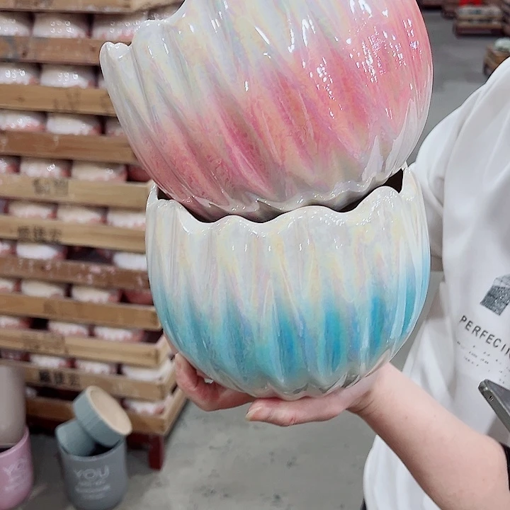 有孔，凑单福利满10元发货陶瓷多肉花盆！