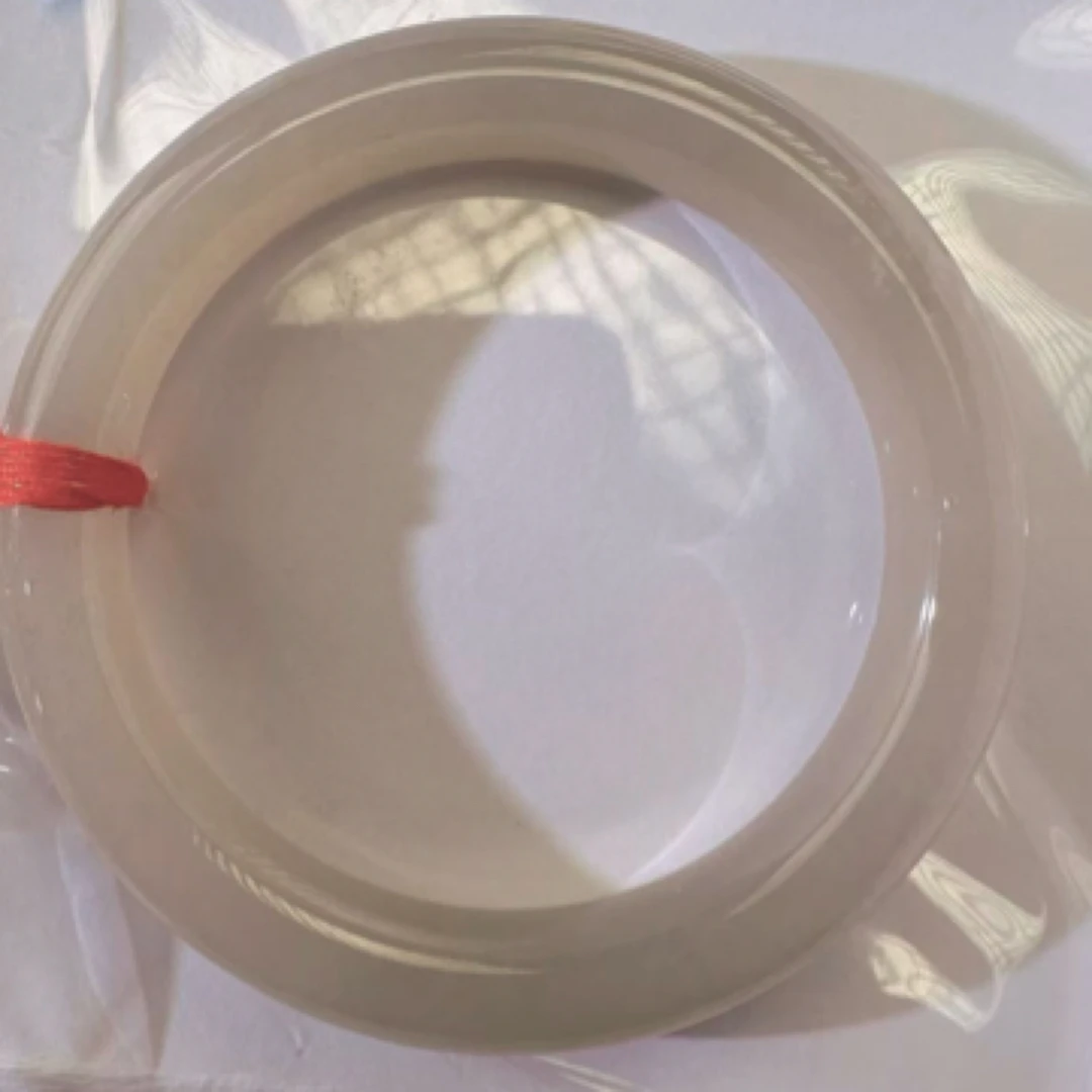 XY196天然和田玉  藕粉 手镯 多样性发其一