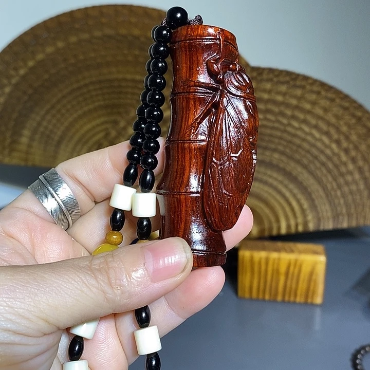 非洲紫檀（红花梨）非洲小叶紫檀手把件