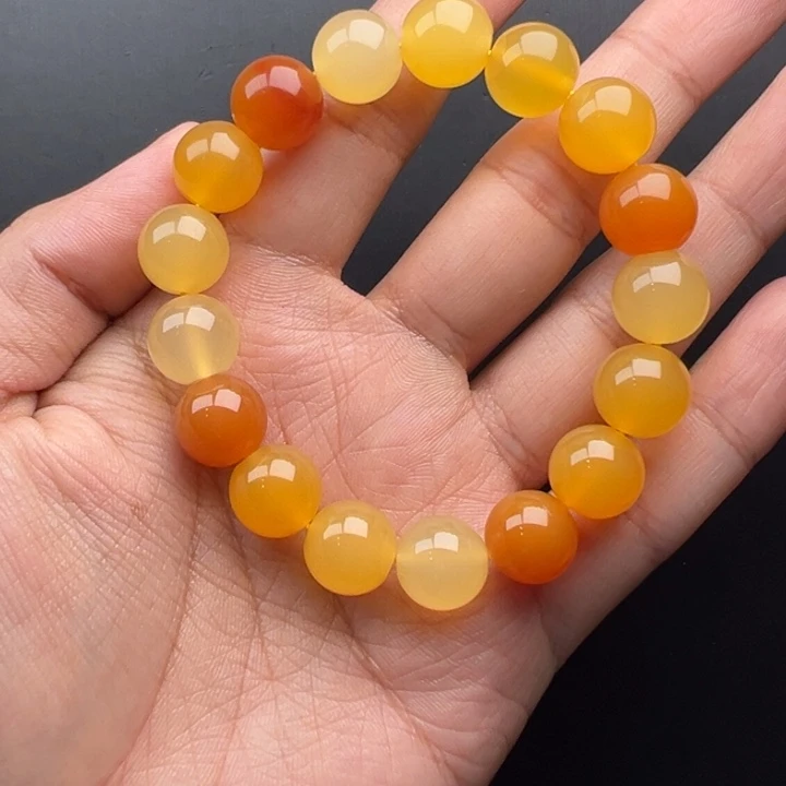 石英质玉（黄龙玉）未镶嵌手串