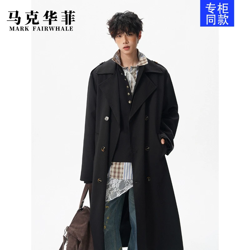 马克华菲双排扣风衣外套男女春秋季韩系穿搭高级感中长款情侣大衣