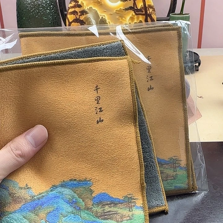 千里江山吸水茶巾两条装