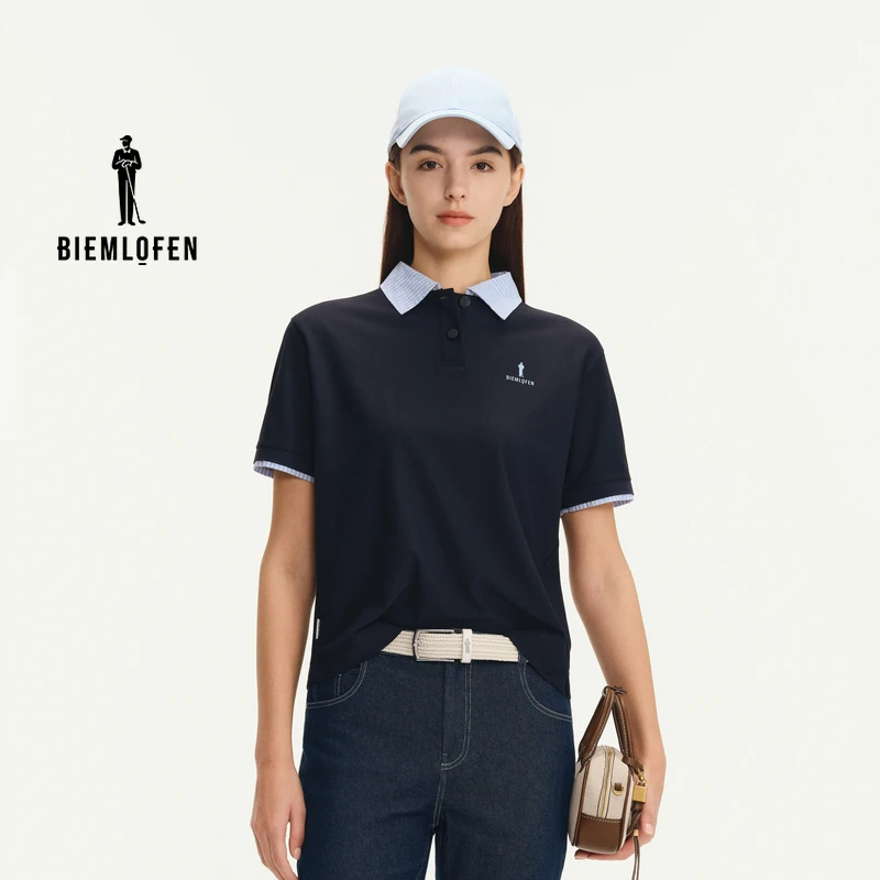 【韩国肌理面料】比音勒芬高尔夫2026春新女士运动休闲短袖polo衫
