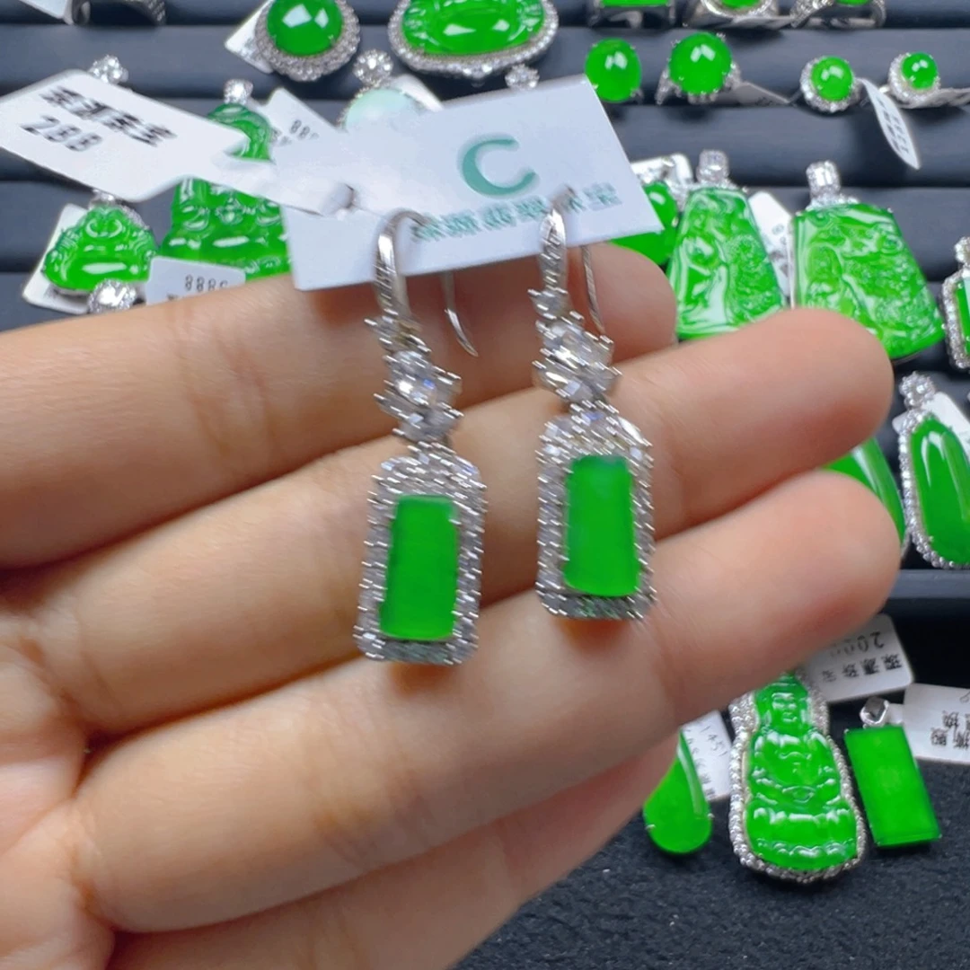 翡翠银S925镶嵌颈饰