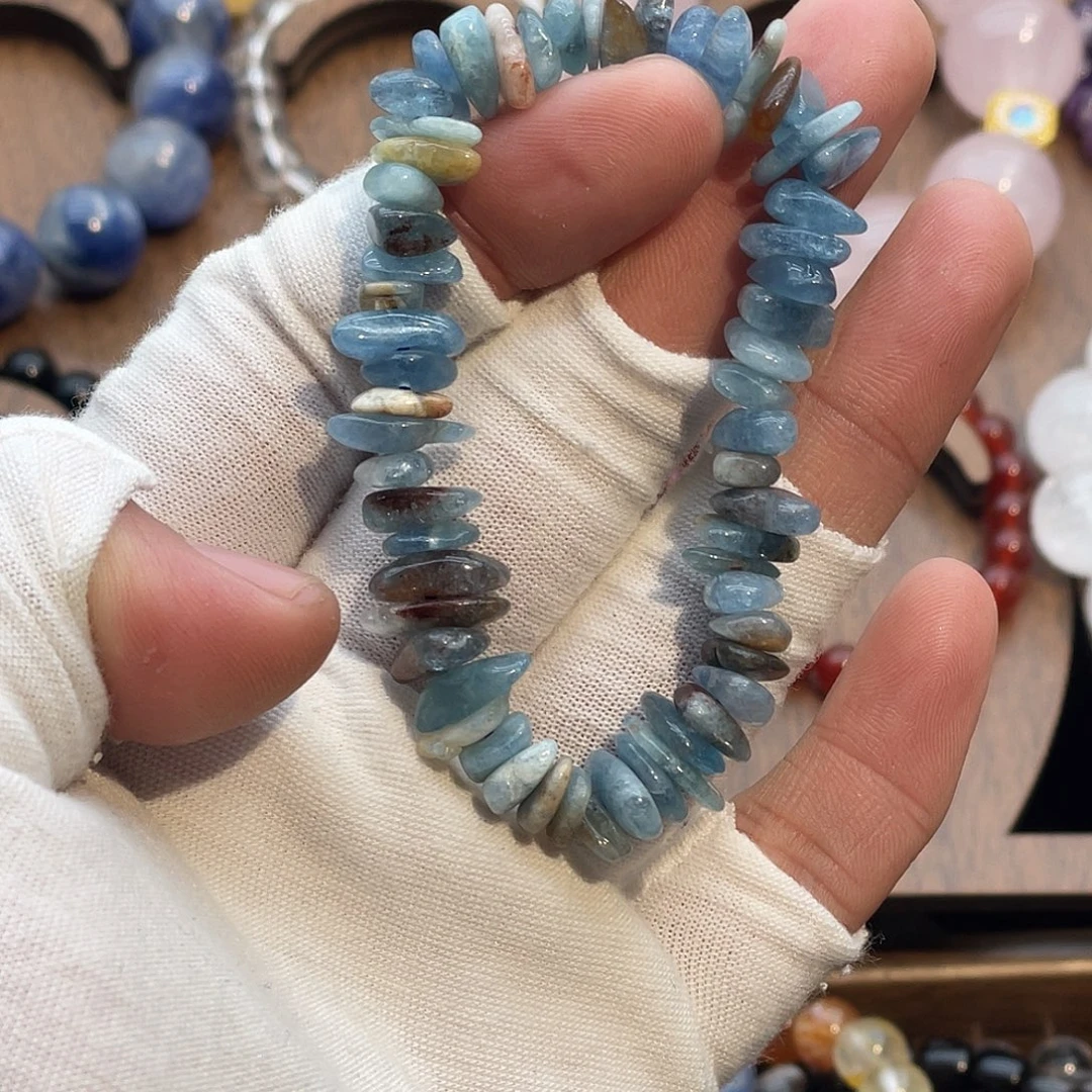 手链水晶未镶嵌海蓝宝随形