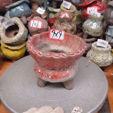 粗陶花盆手工花盆
