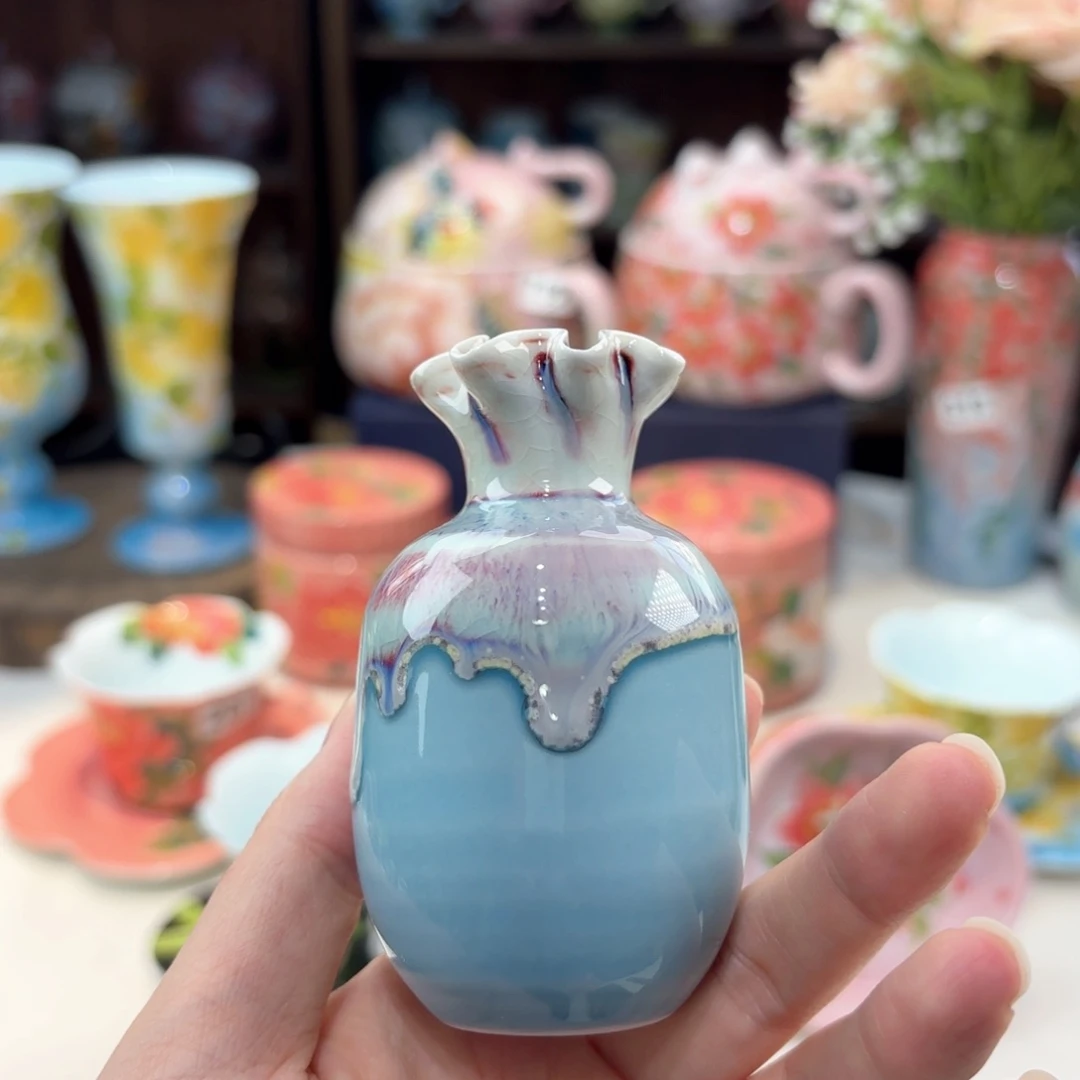 景德镇手绘高温釉下彩陶瓷茶具