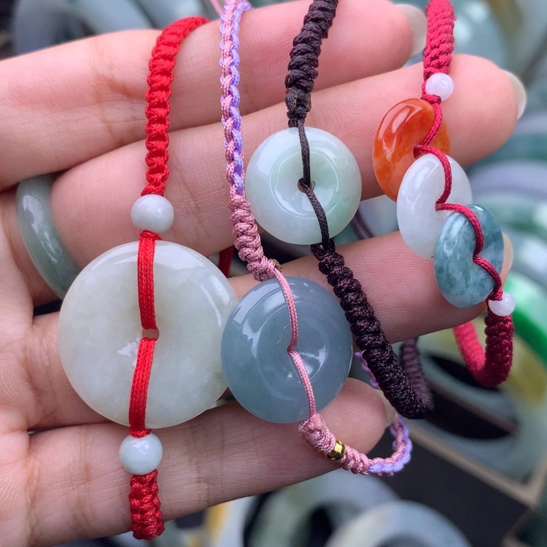 翡翠未镶嵌挂件手绳多样性发一件