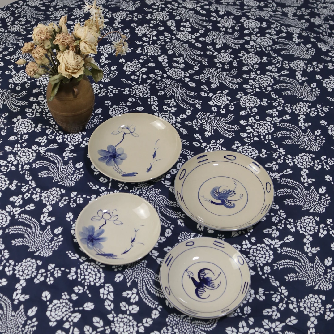 非遗盛凌青花5.6英寸7英寸手工手绘高温釉下彩复古青花瓷果盘餐盘