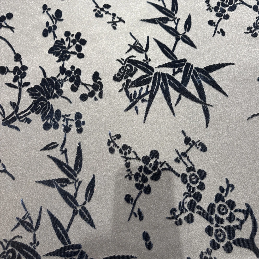 【非遗漳缎】黑底梅兰竹菊