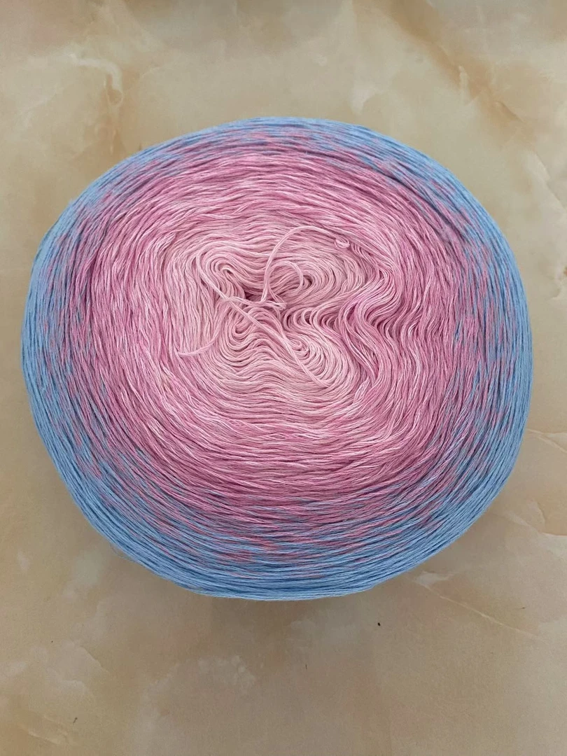 5股350克纯棉渐变蛋糕线细线披肩围巾毛衣手工手编