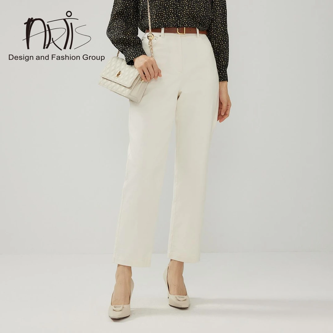 ARTIS雅迪斯2025春季新款 暖白色直筒棉弹牛仔裤AR5814008-062