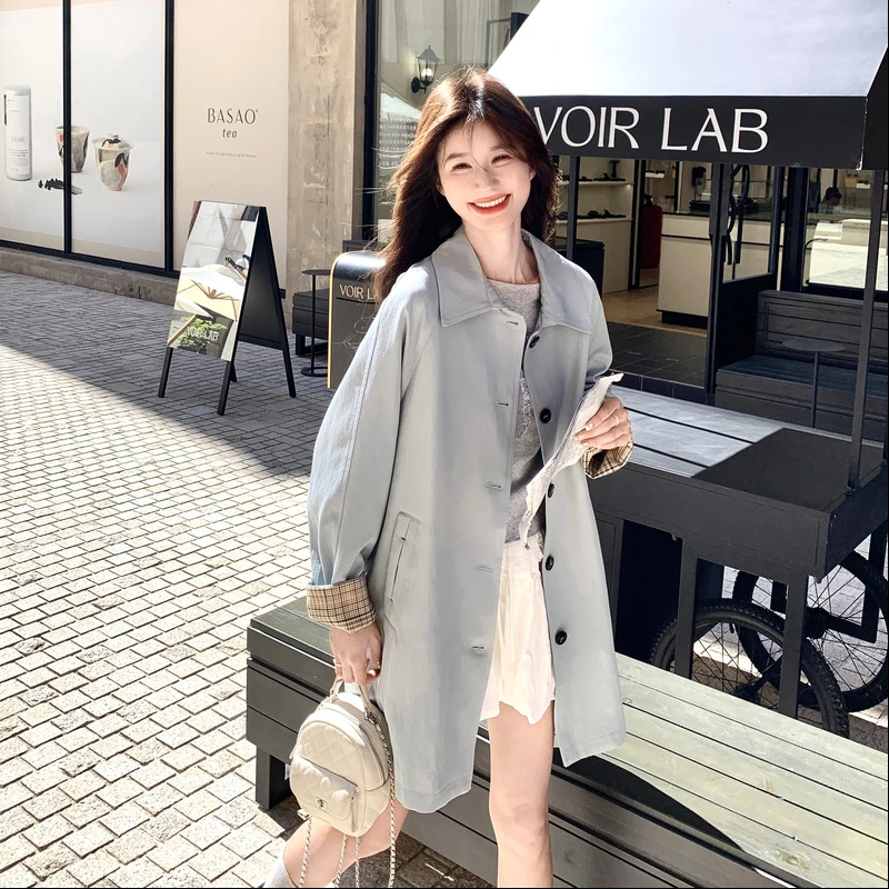 设计感韩系巨好看的风衣外套女中长款2025秋新款今年流行爆款大衣