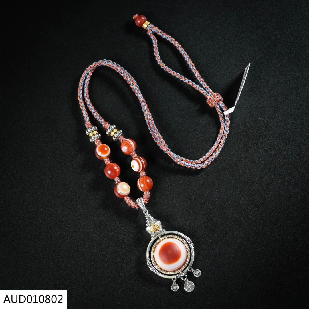 【老掌柜】文殊羊板眼玛瑙项链 AUD010802