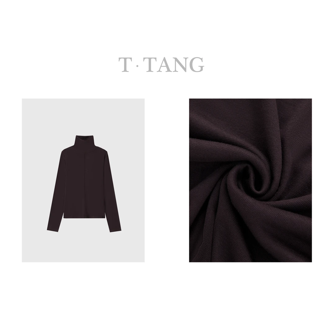 FL秋冬210g天丝羊毛面料时尚休闲保暖百搭高领修身羊毛衫【6753】