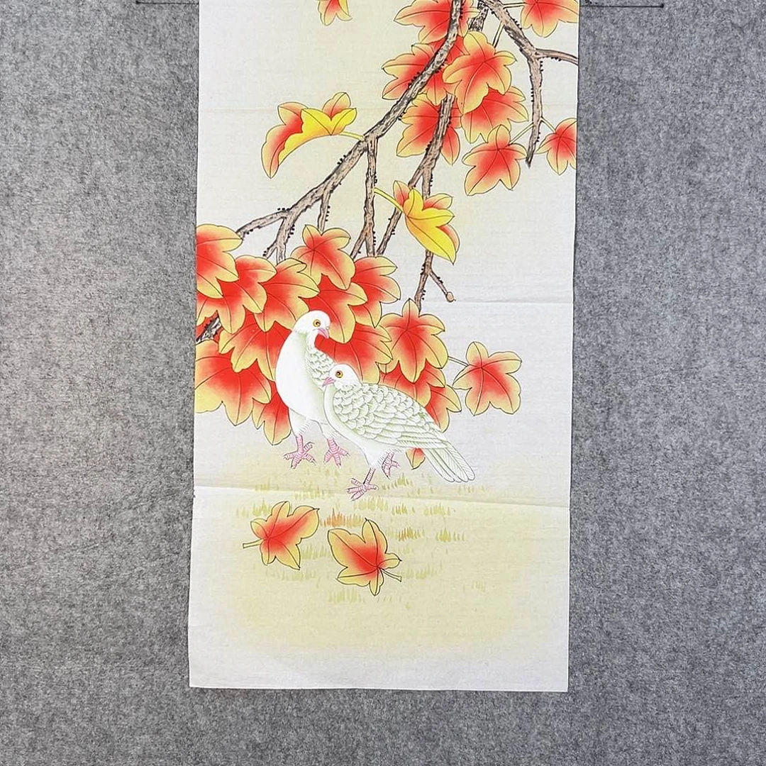 国画251 花鸟在此鸣叫时还要一