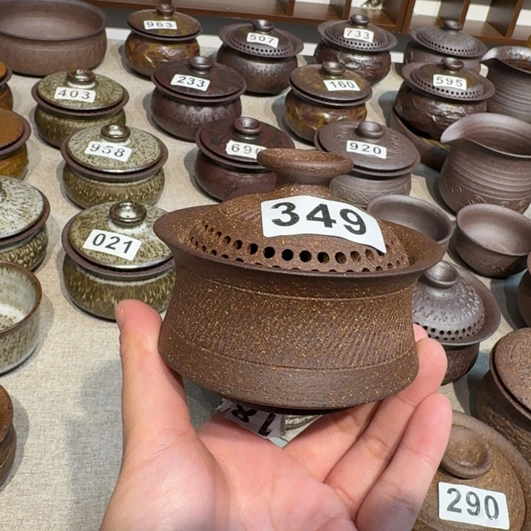 陶粗瓷茶具素色盖碗